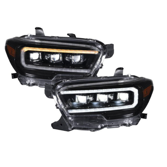 Form Lighting 2016-2023 Toyota Tacoma Sequential LED Projector Headlights With White DRL main image